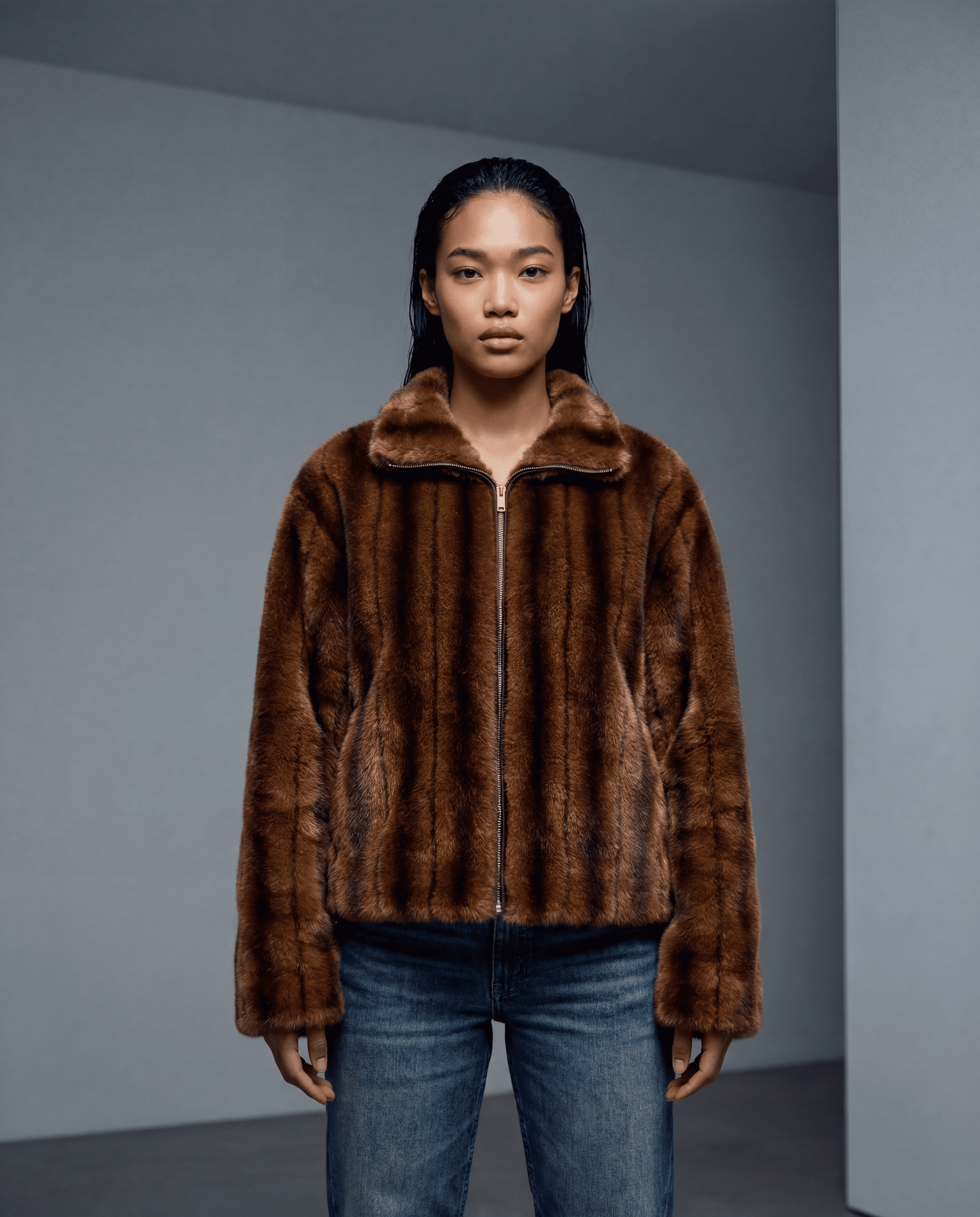 Vestes en fausse fourrure vegan