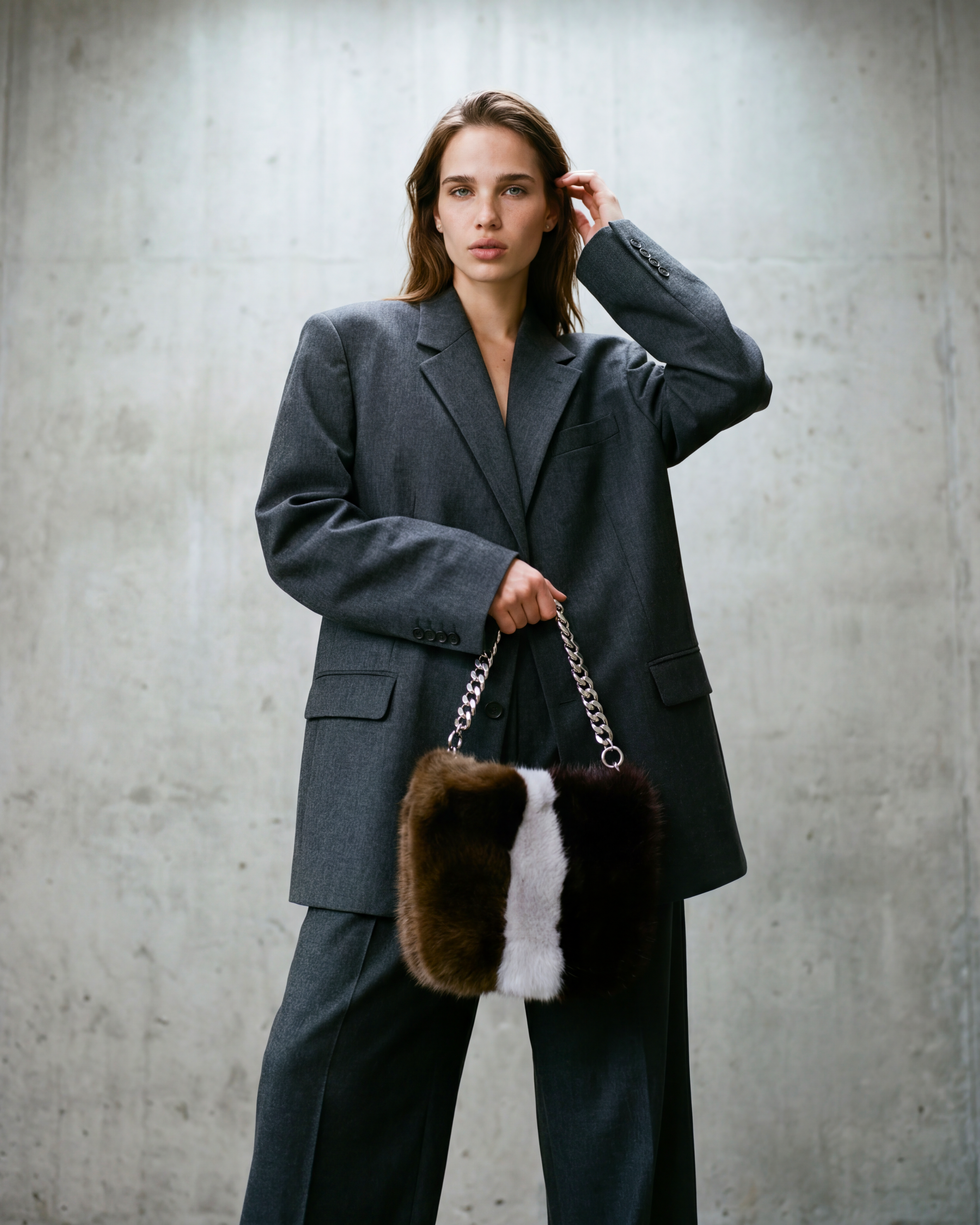 Le Richelieu Mini Sac en fausse fourrure vegan