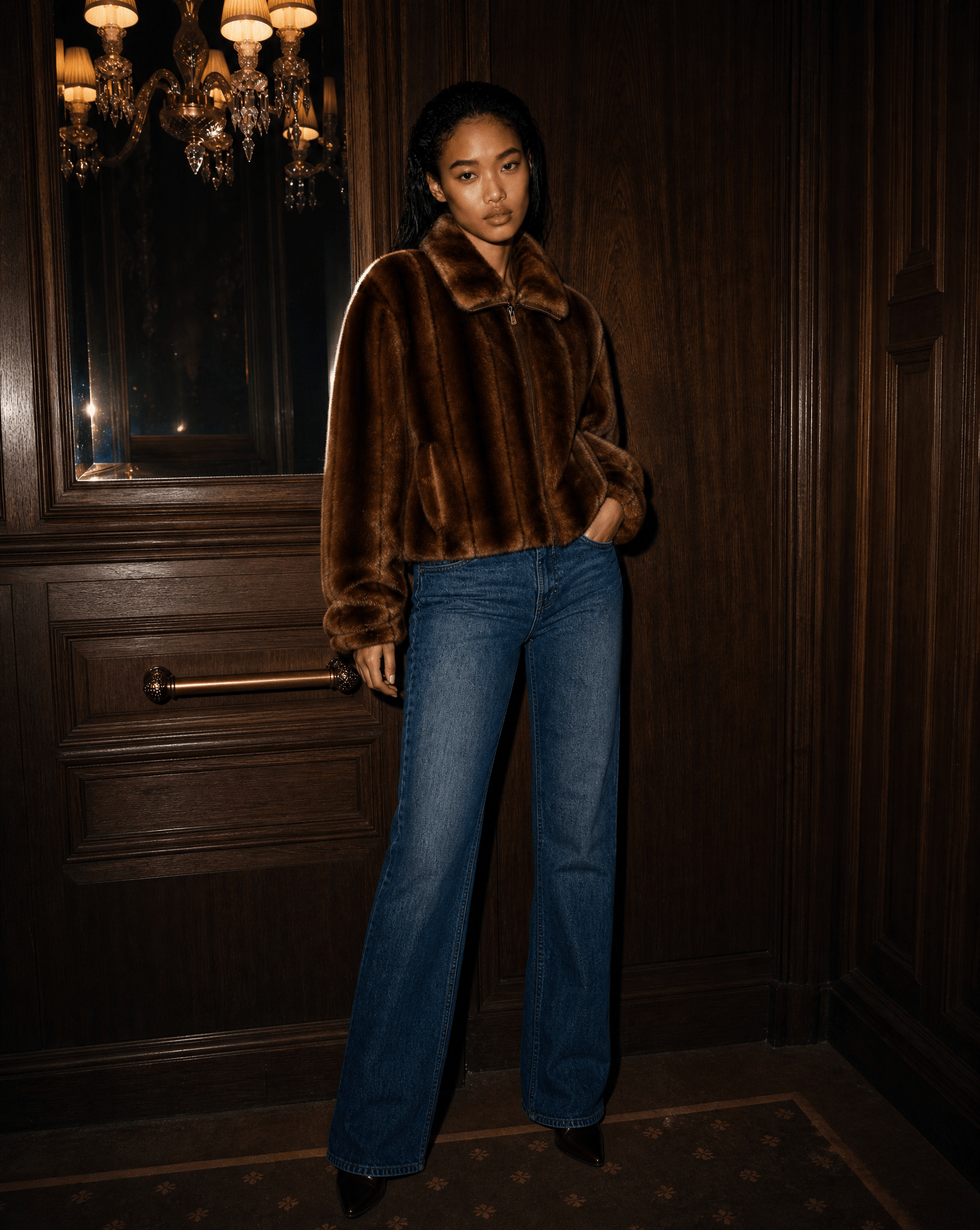 La Berri - Veste femme en fourrure vegan - Maison Quivernay