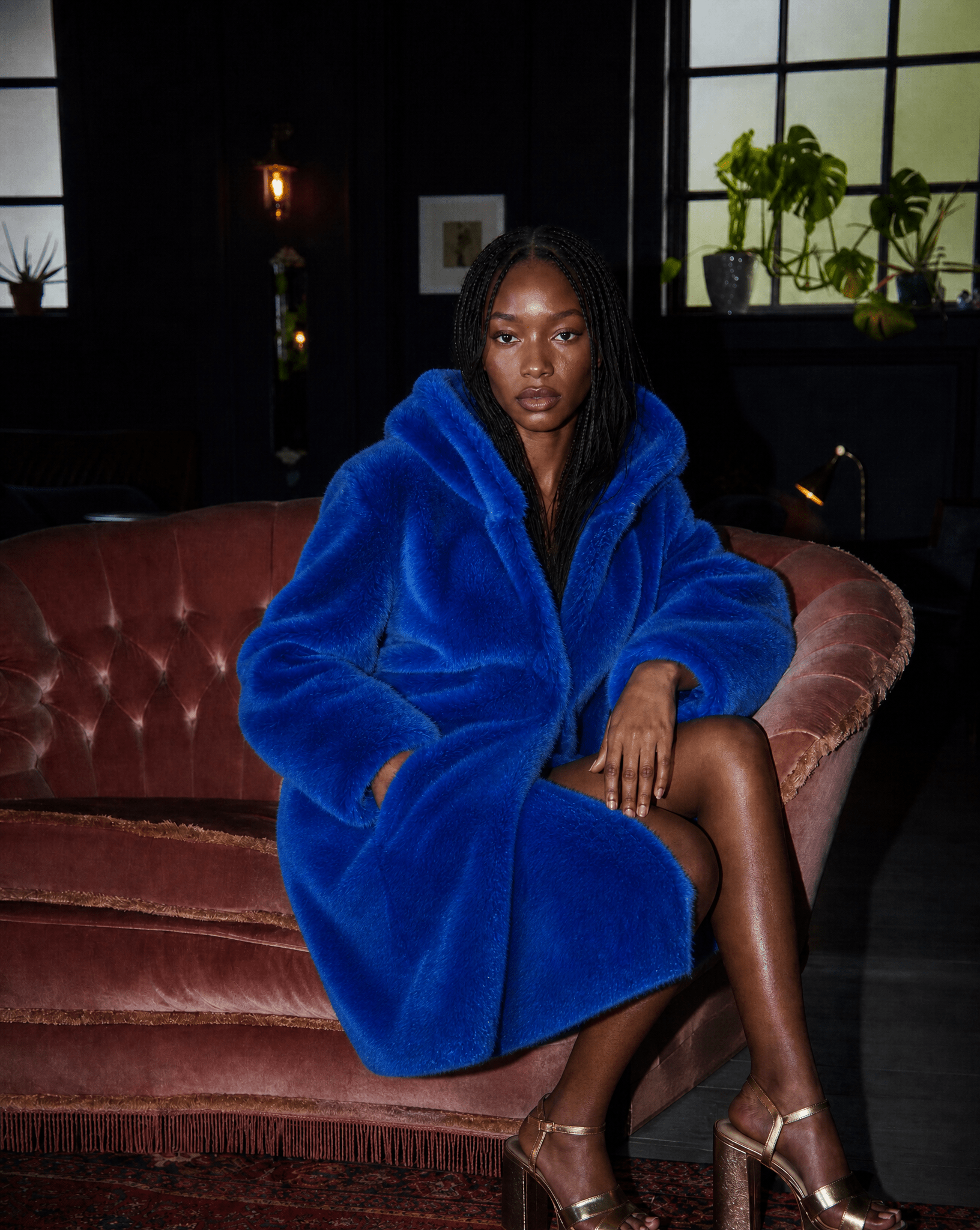 Le Varenne - Manteau femme en fourrure vegan - Maison Quivernay
